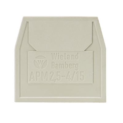 Wieland APM2,5-4/15 Endeplade 1,5mm grå