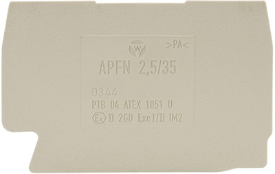 Wieland APFN2,5 Endeplade 2mm grå