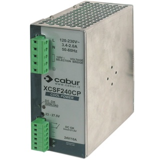 Cabur Strømforsyning 24VDC 10A med diode