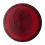 Lampetryk rød med krom plastic ring